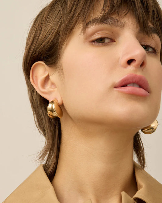 Nouveaux Puff Earrings - Gold by Jenny Bird
