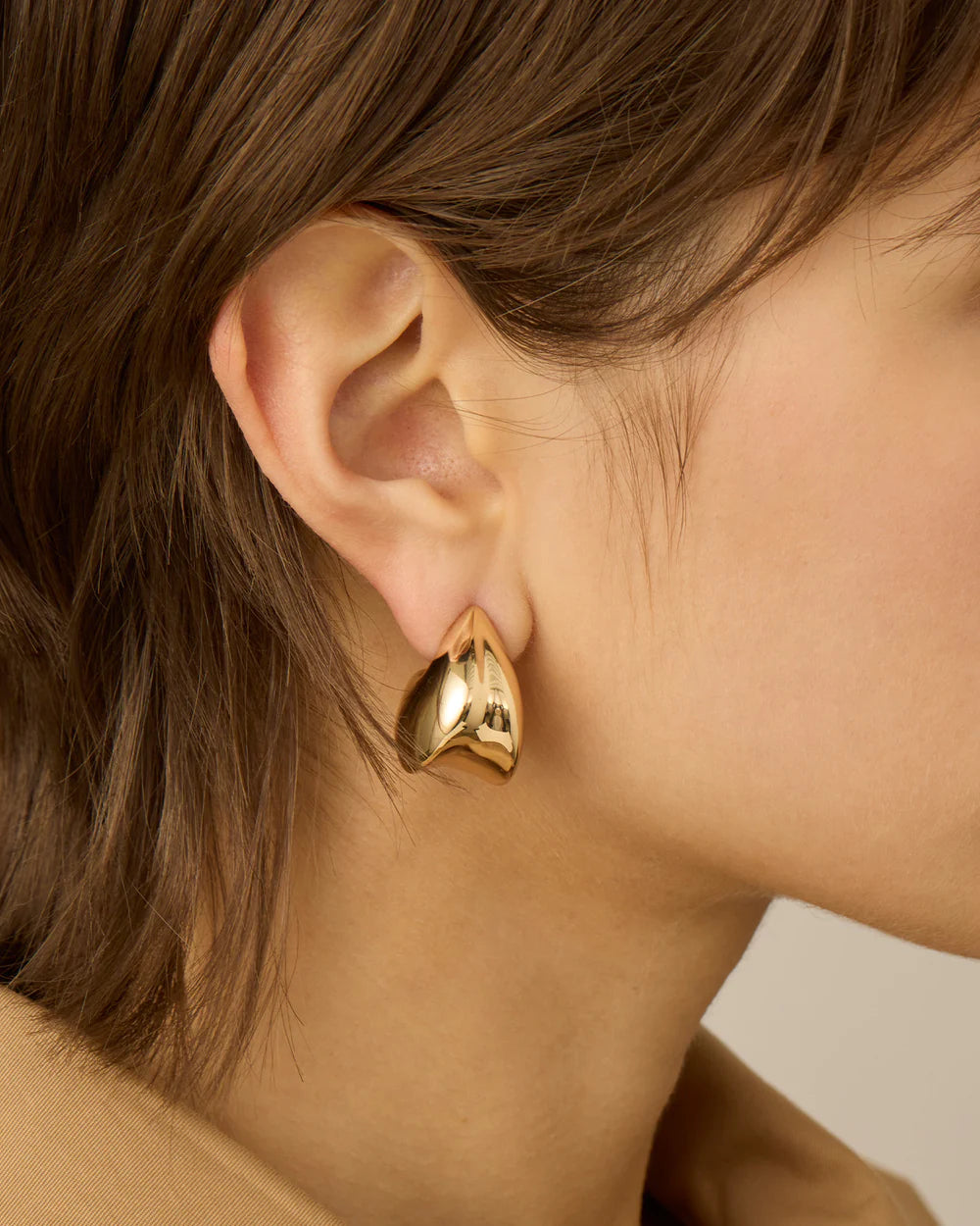 Nouveaux Puff Earrings - Gold by Jenny Bird