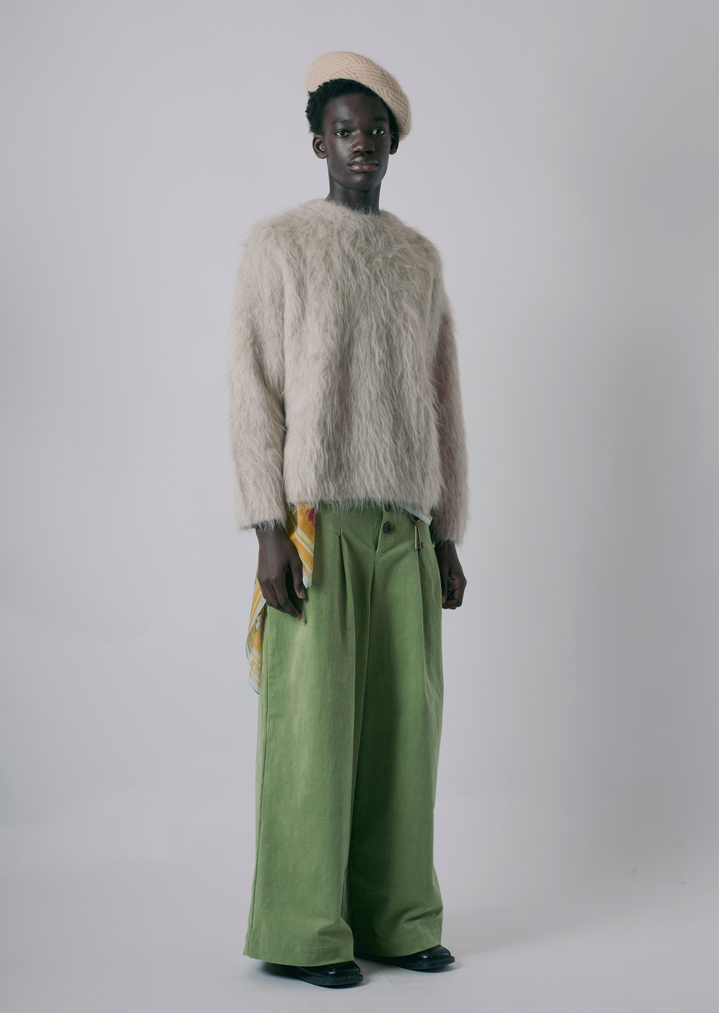 Fluffy Alpaca Jumper - Aged Beige by Kawakey