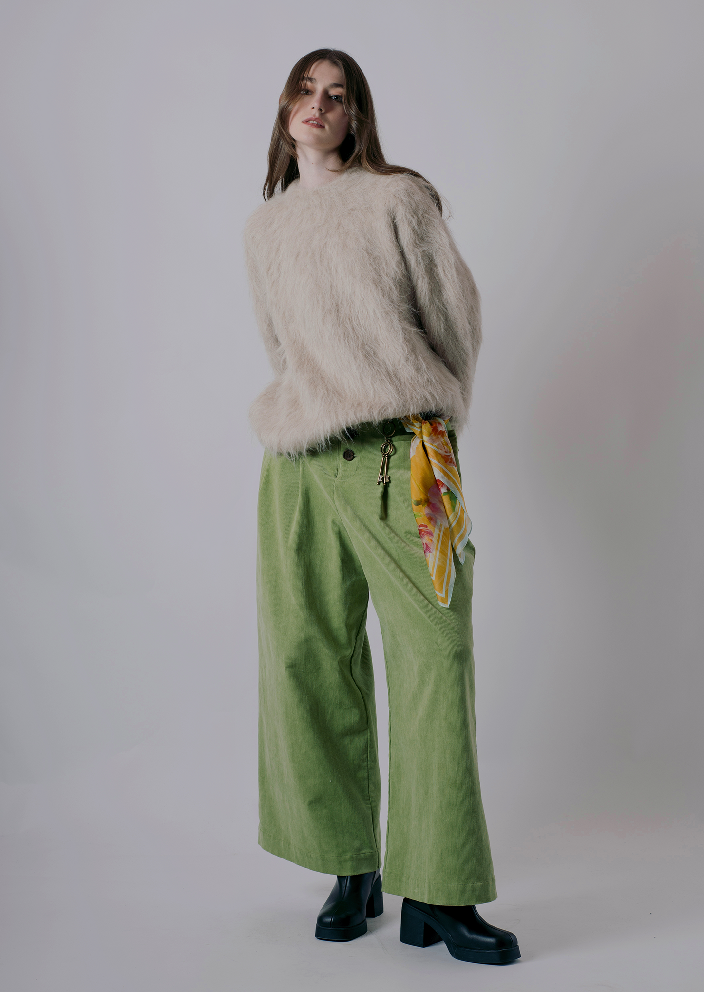 Fluffy Alpaca Jumper - Aged Beige by Kawakey