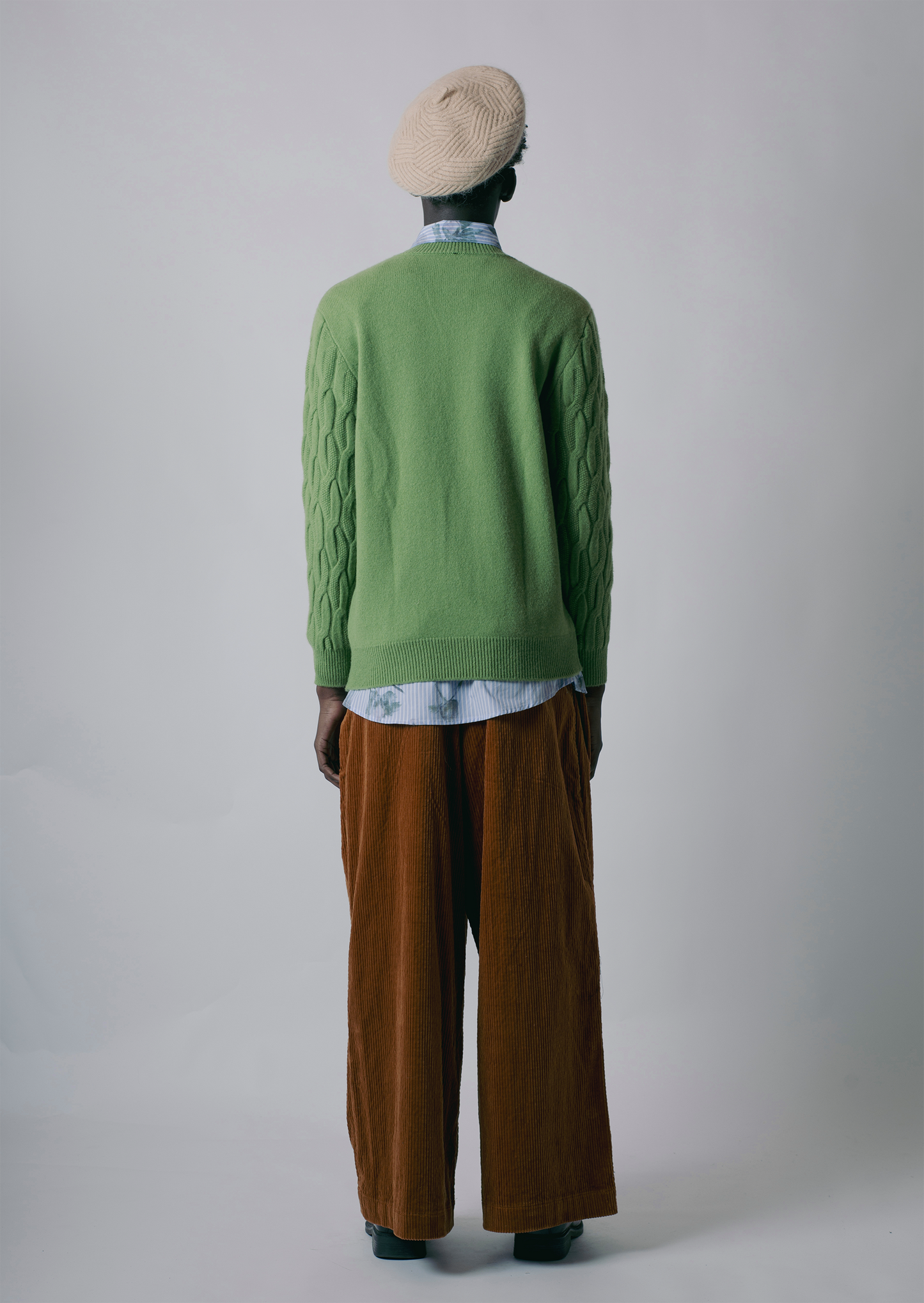 Fern Cable Jumper - Vintage Green by Kawakey