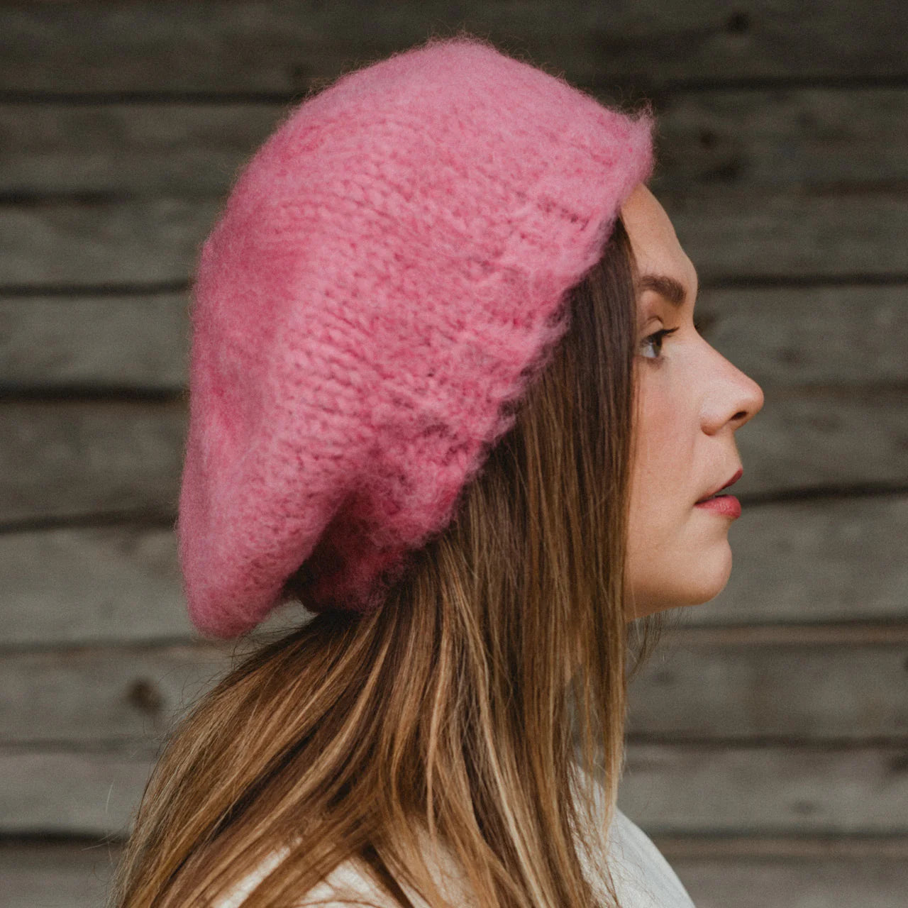 Hanki Beret - Heather Pink by Myssy
