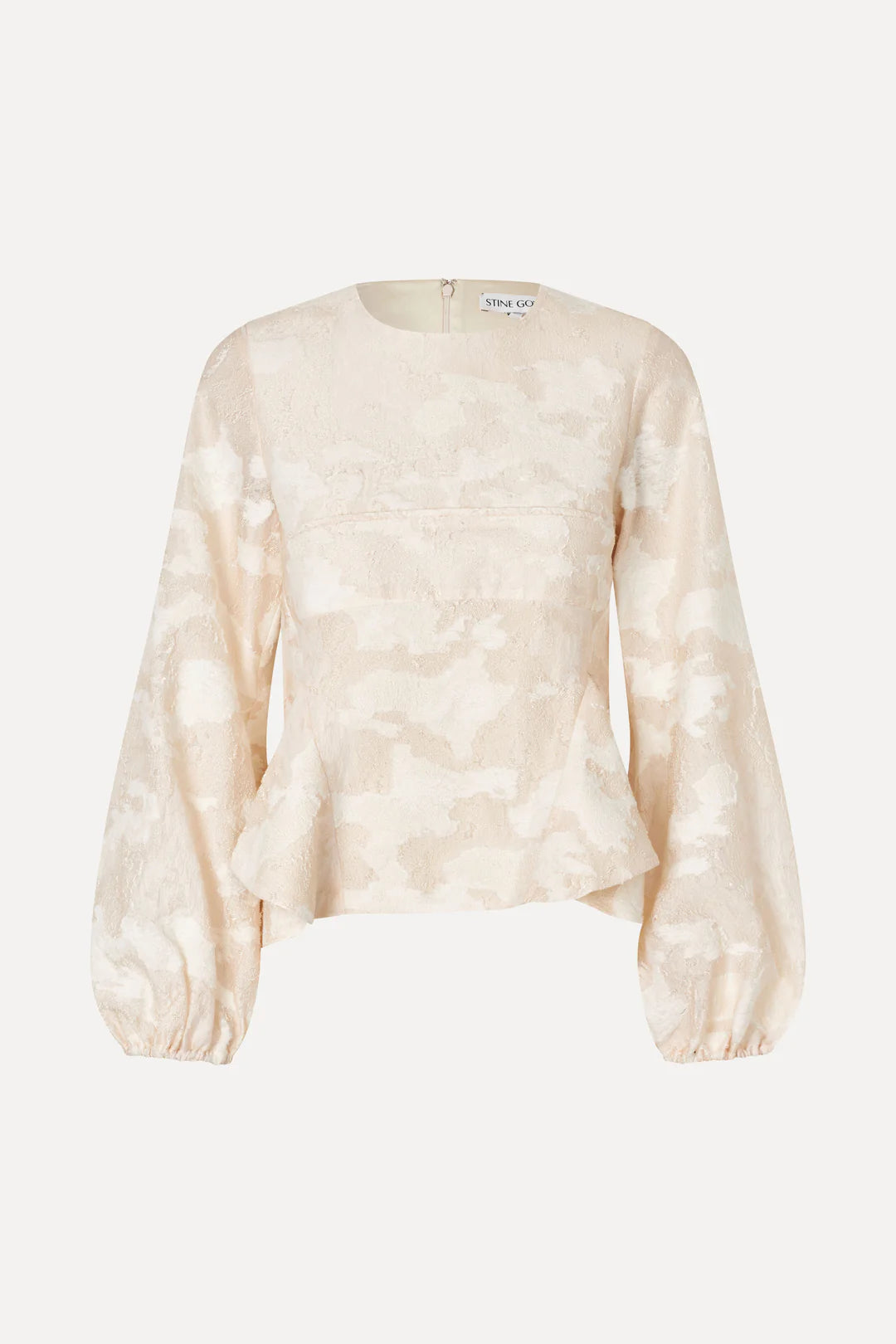 Romantic Ruffling Long Sleeve Top - Multiflowers by Stine Goya
