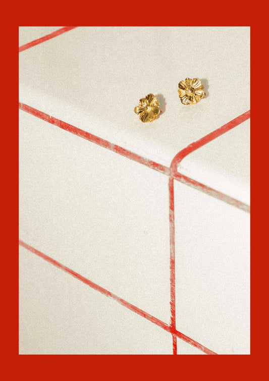 Wildflower Speckle Earrings - Gold by House of Vincent