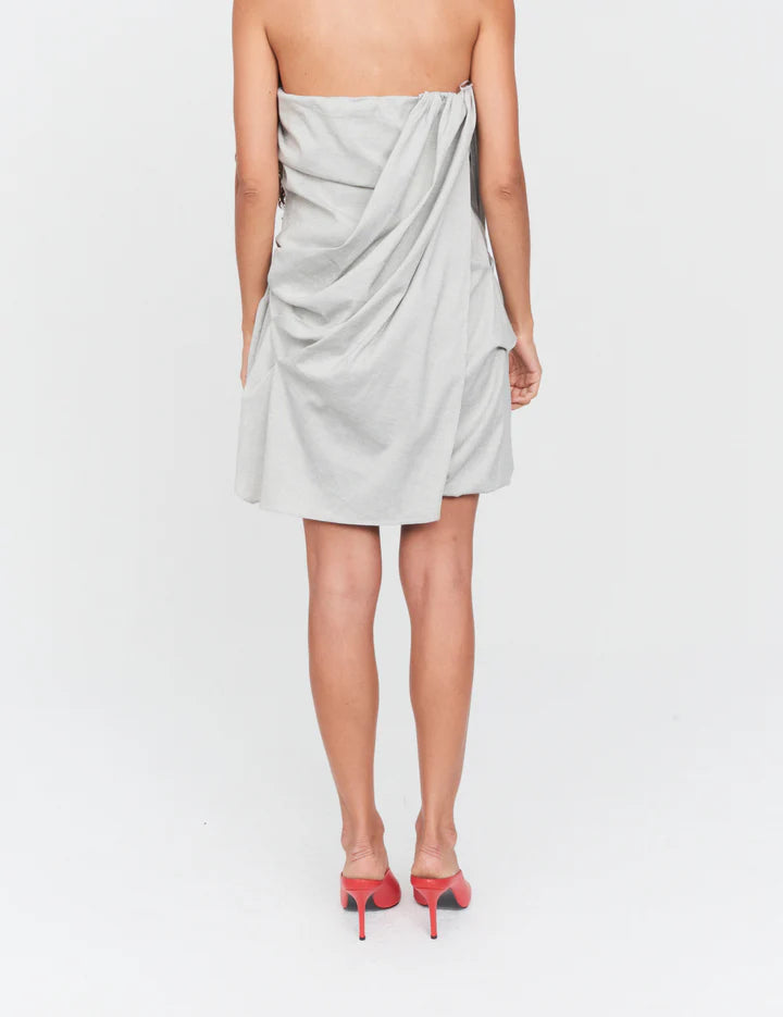 Gabriel Cocktail Dress - Light Grey by The Garment