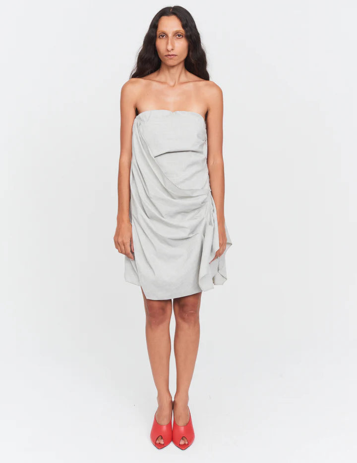 Gabriel Cocktail Dress - Light Grey by The Garment