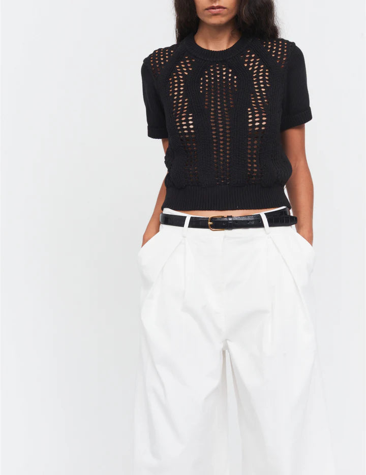 Tomorrow Knit Tee - Black by The Garment