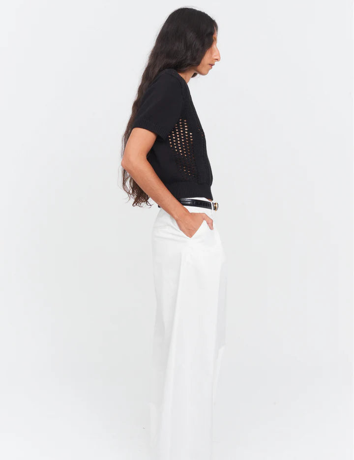 Tomorrow Knit Tee - Black by The Garment