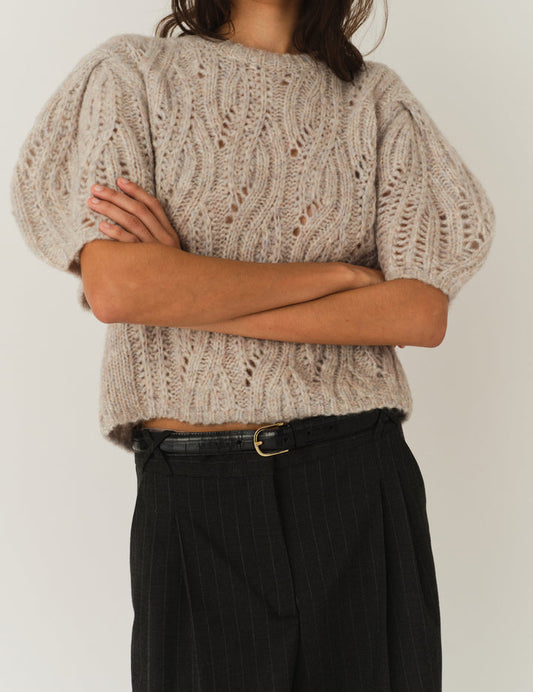 Valentina Sweater - Taupe Melange by The Garment