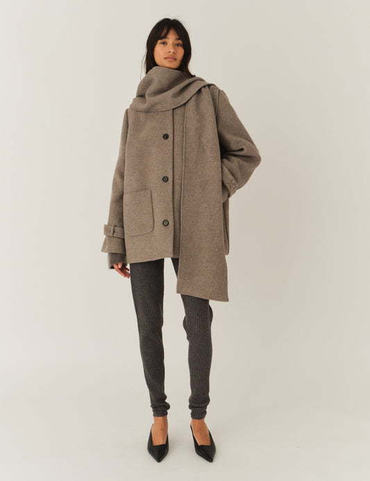 Clooney Coat - Beige Melange by The Garment