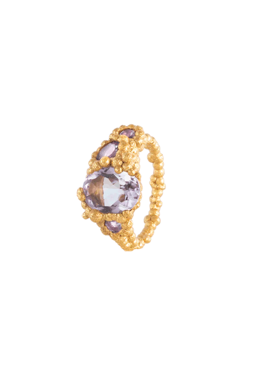 Moonlit Secret Ring Pink Amethyst - Gold by House of Vincent1