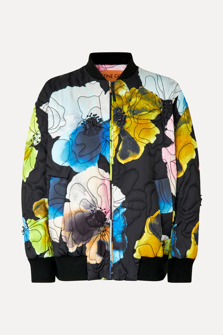 Voluminous Bomber Jacket - Watercolor Bloom by Stine Goya