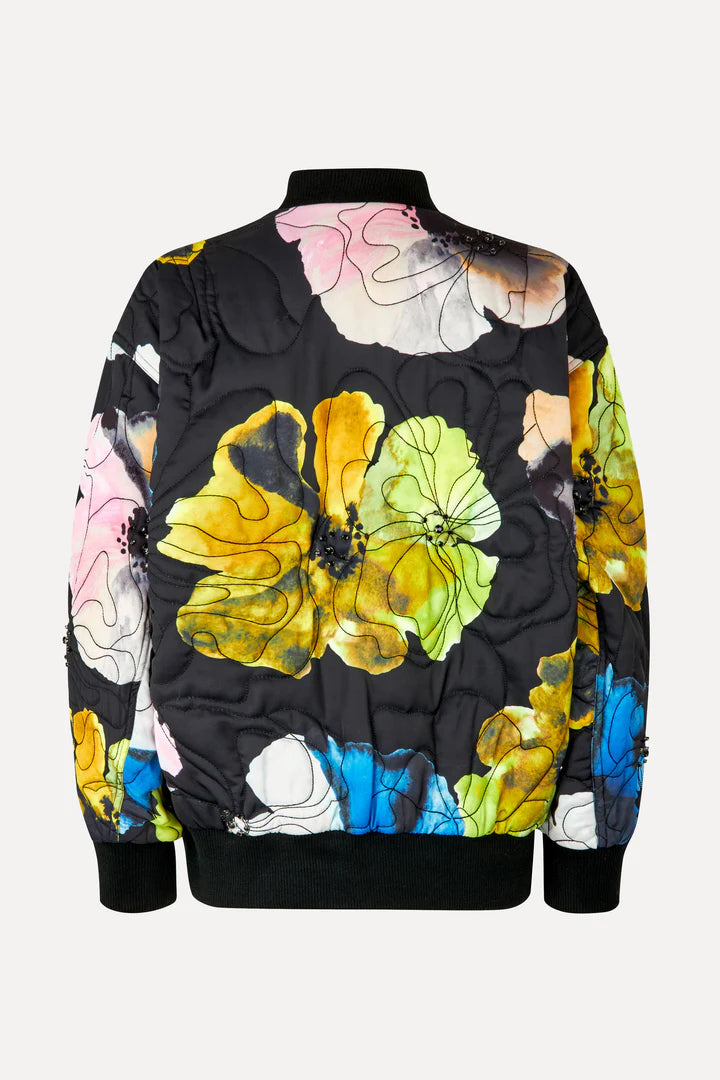Voluminous Bomber Jacket - Watercolor Bloom by Stine Goya