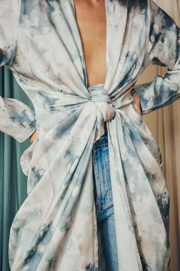 Blurred Print Ecovero Dress by Cossac