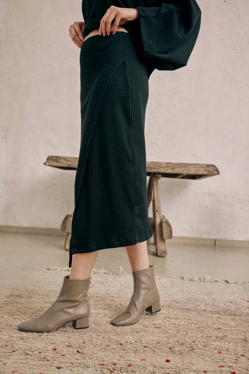 Black Wrap Skirt by Cossac