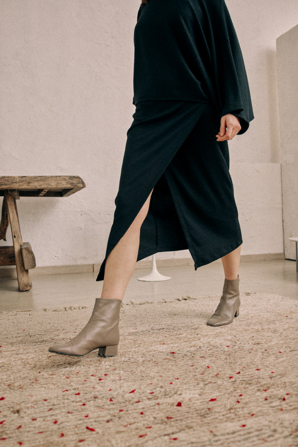 Black Wrap Skirt by Cossac