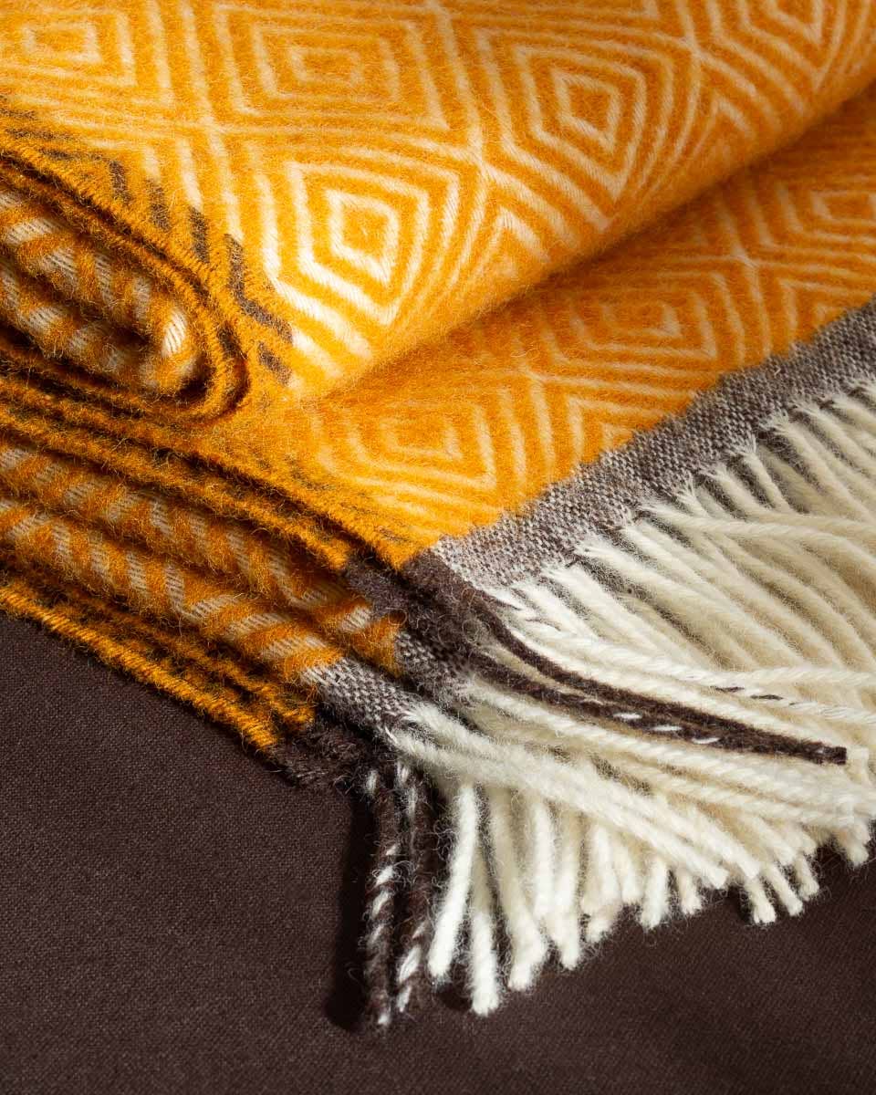 Wool Throw Blanket Venezia - Yellow by MoST