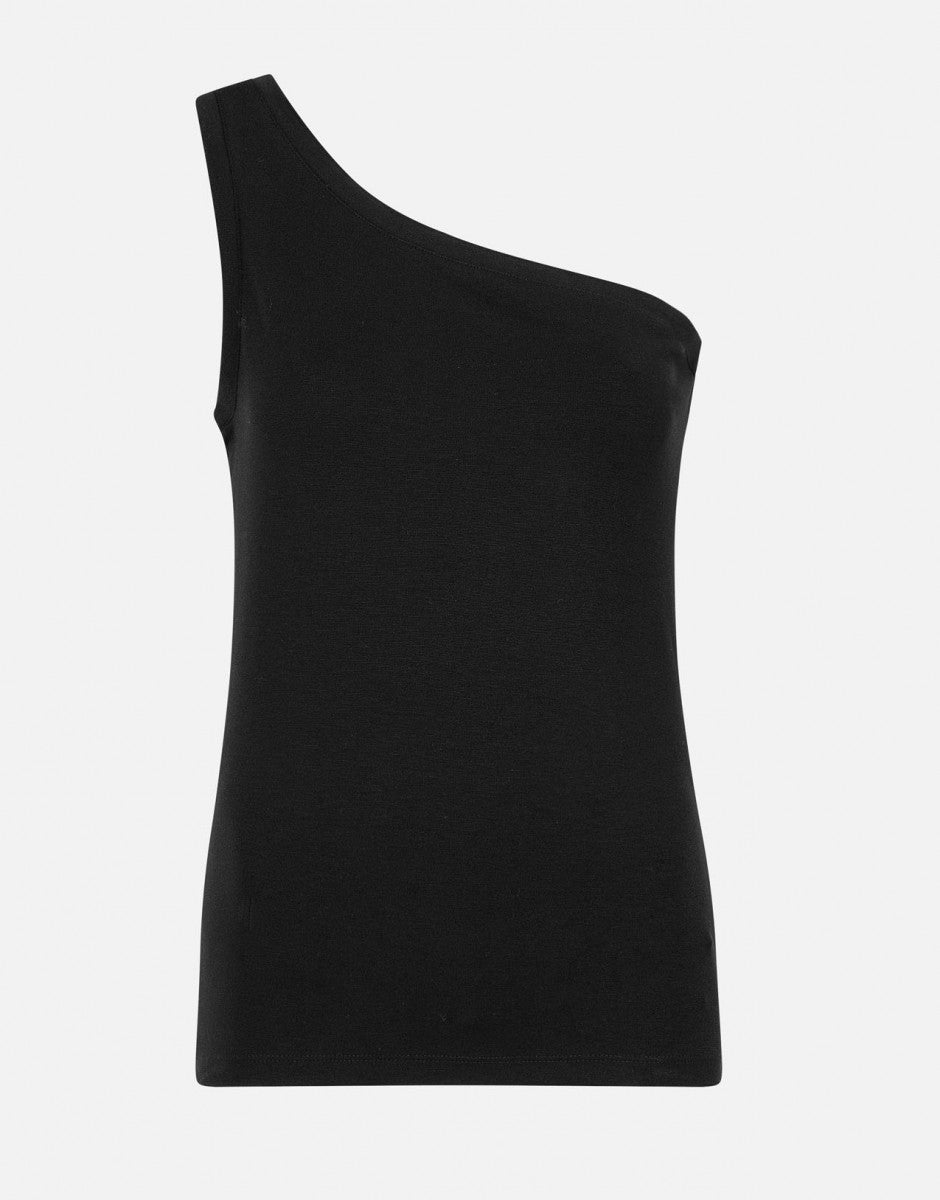 Reef One Shoulder Top - Black by Alchemist