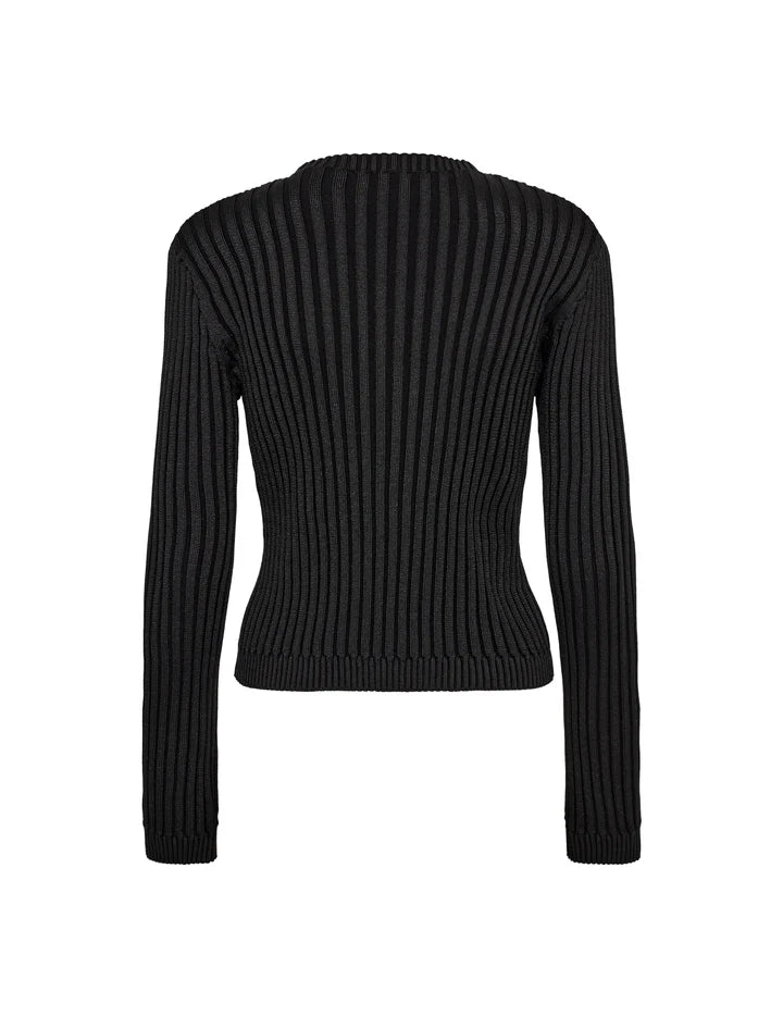 Ara Keyhole Cardigan - Black by A. Roege Hove