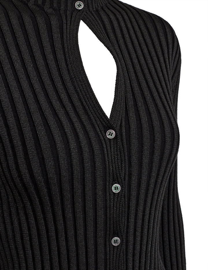 Ara Keyhole Cardigan - Black by A. Roege Hove