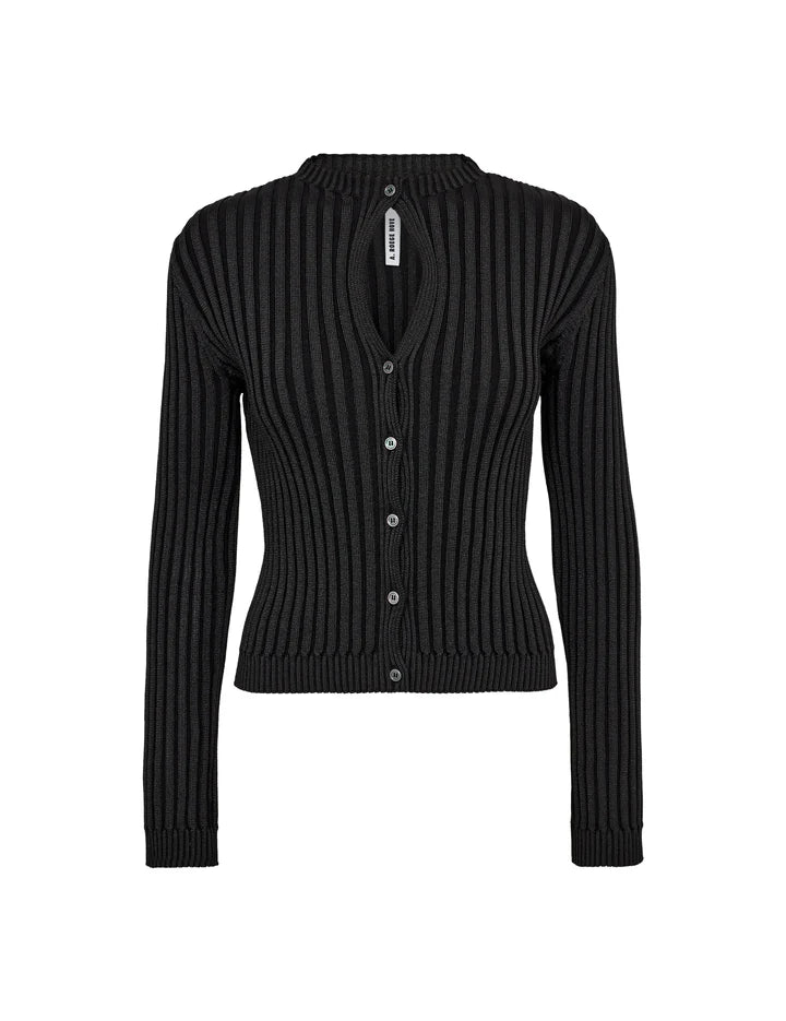 Ara Keyhole Cardigan - Black by A. Roege Hove