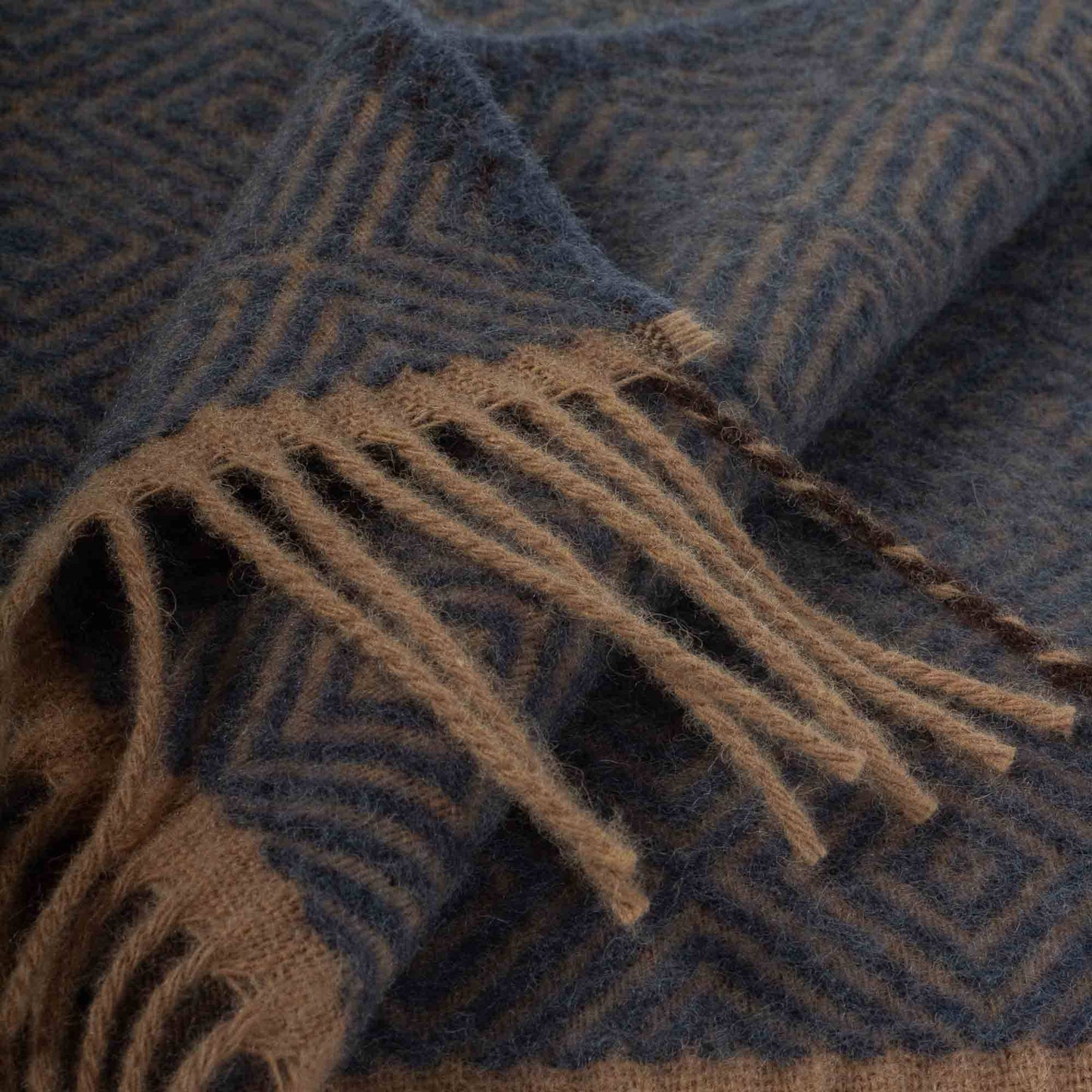 Wool Throw Blanket Venezia Blue by MoST