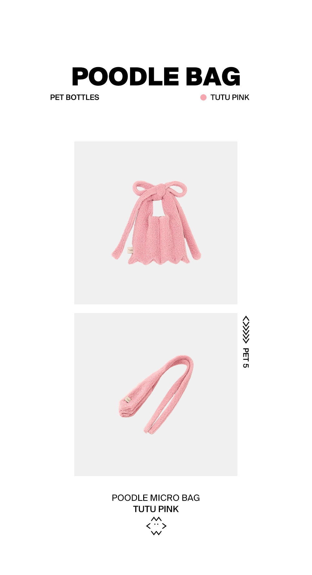 Poodle Micro Bag - Tutu Pink by PleatsMama