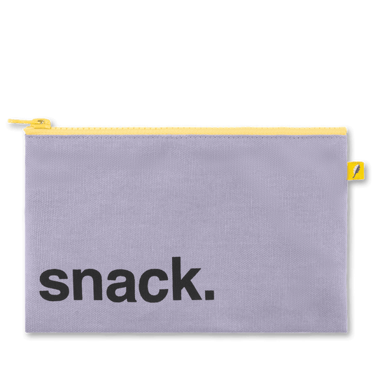 Zip Snack Bag 'Snack' Lavender by Fluf
