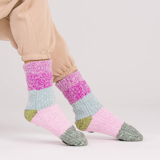 Color Band House Socks: Magenta Stone Blue by Verloop