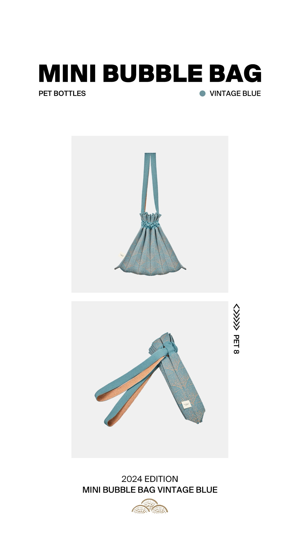 Mini Bubble Bag - Vintage Blue by PleatsMama
