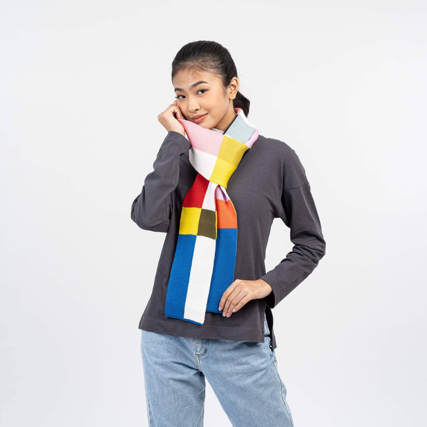 Chroma Skinny Scarf: Black