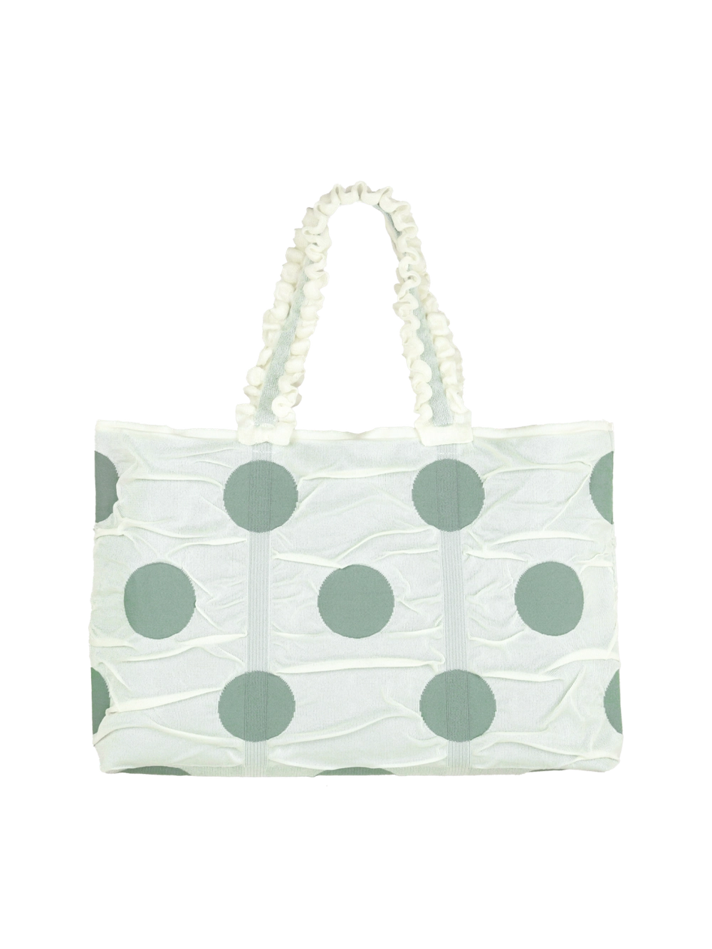 Polka Dot Shopper Bag - Ivory by PleatsMama