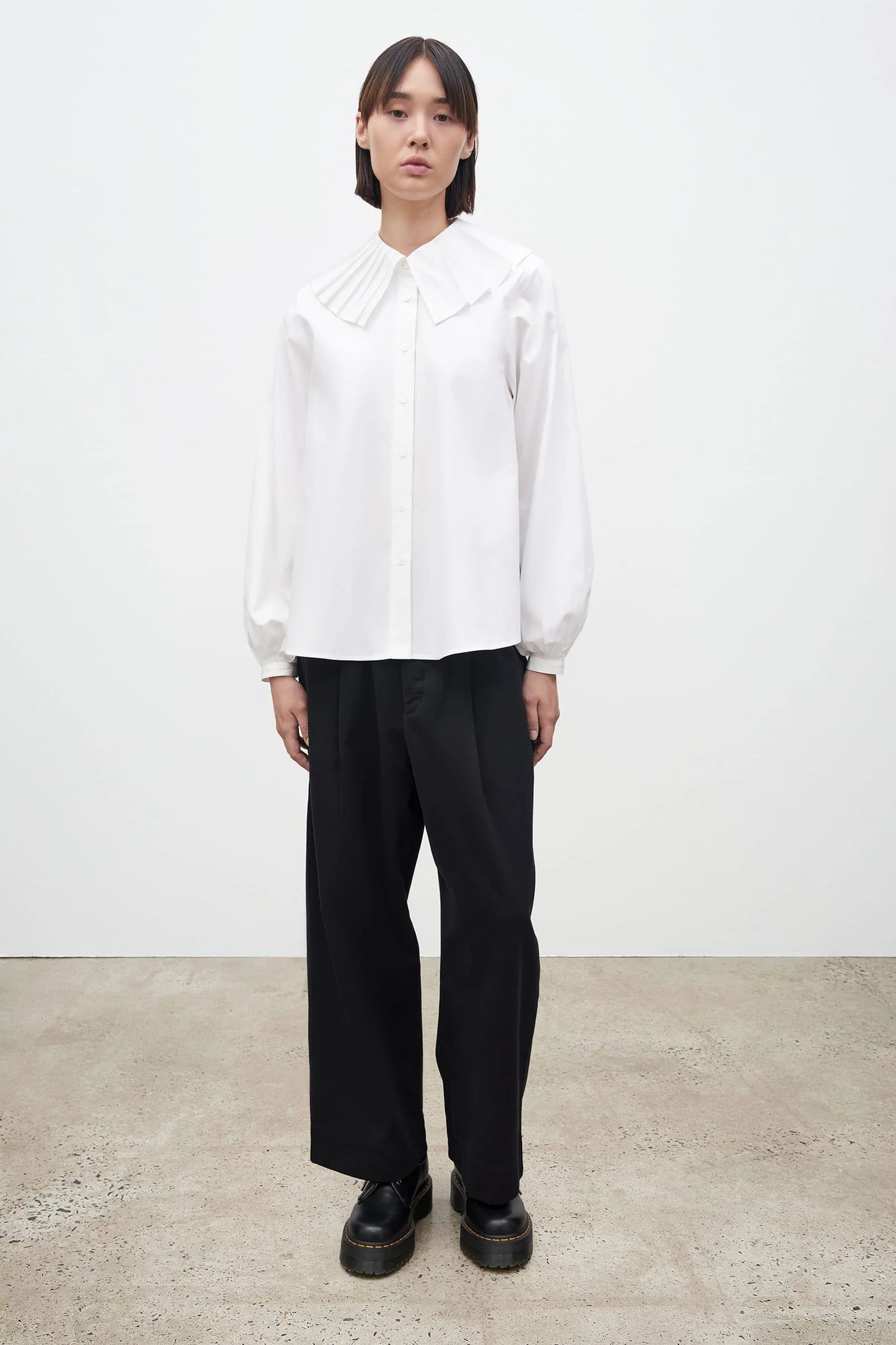 Geo Shirt - White by Kowtow