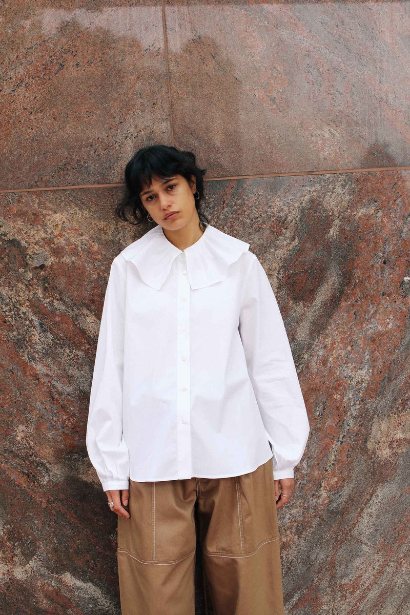 Geo Shirt - White by Kowtow