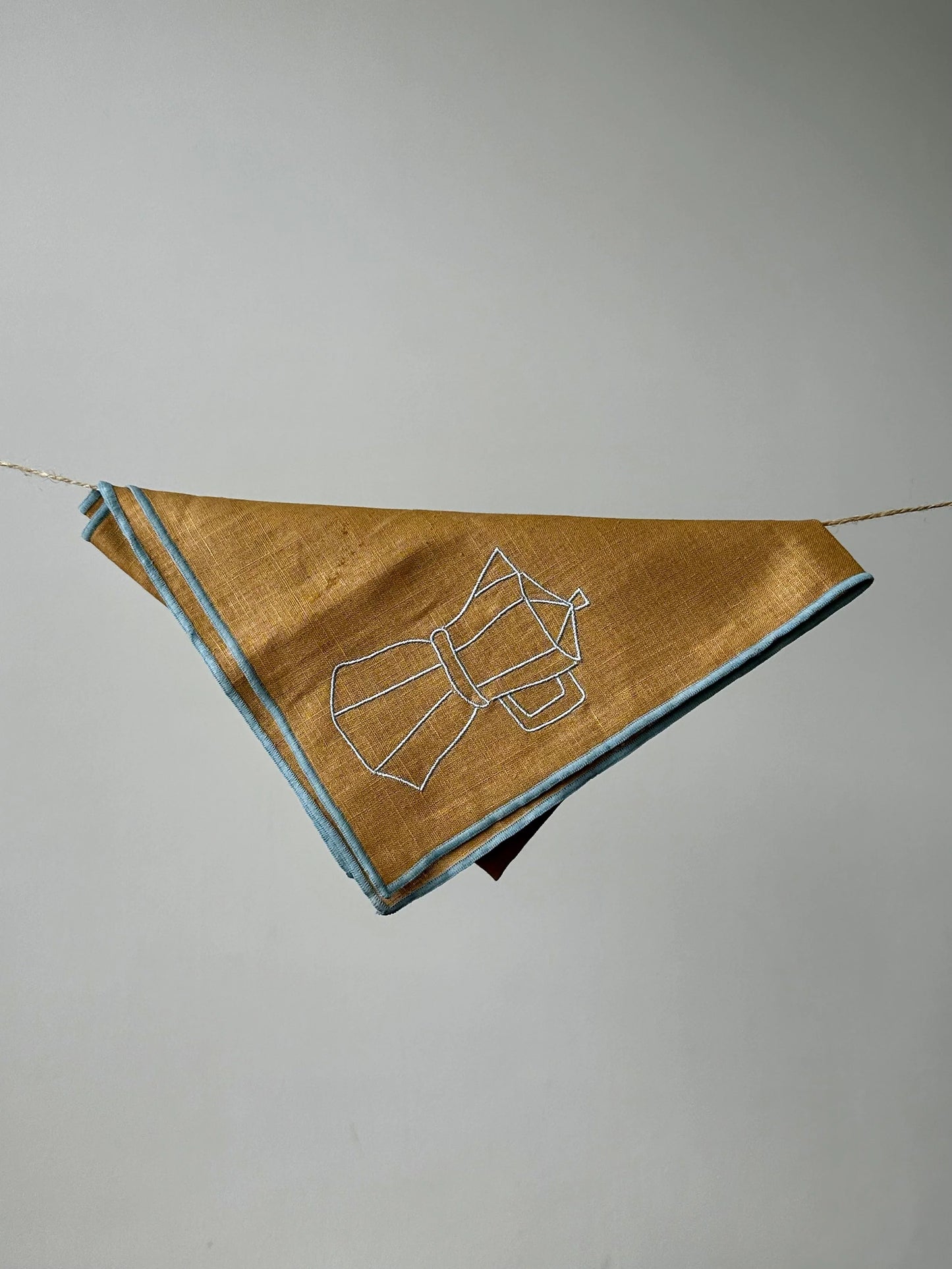 Linen Embroidered Napkins | Cafetiere - MAEGEN HOMEWARE