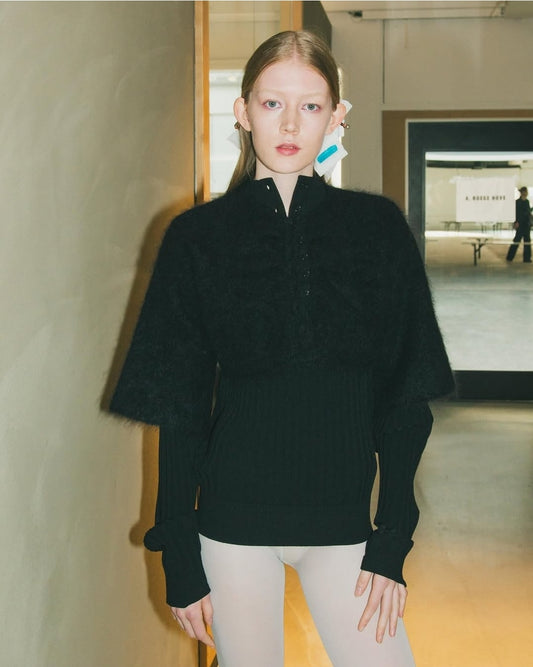 Maja Crop Cardigan - Black by A. Roege Hove