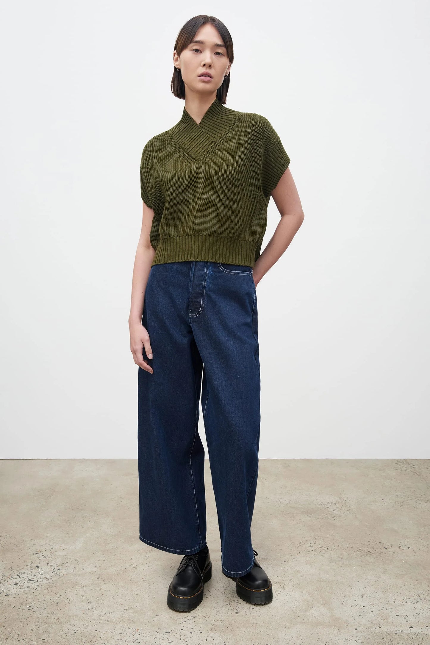 Unity Vest - Moss by Kowtow