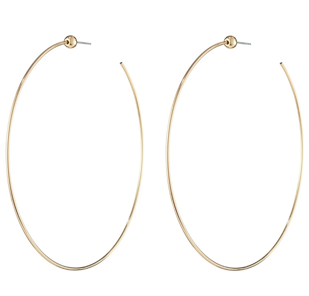 Medium Icon Hoops Gold by Jenny Bird
