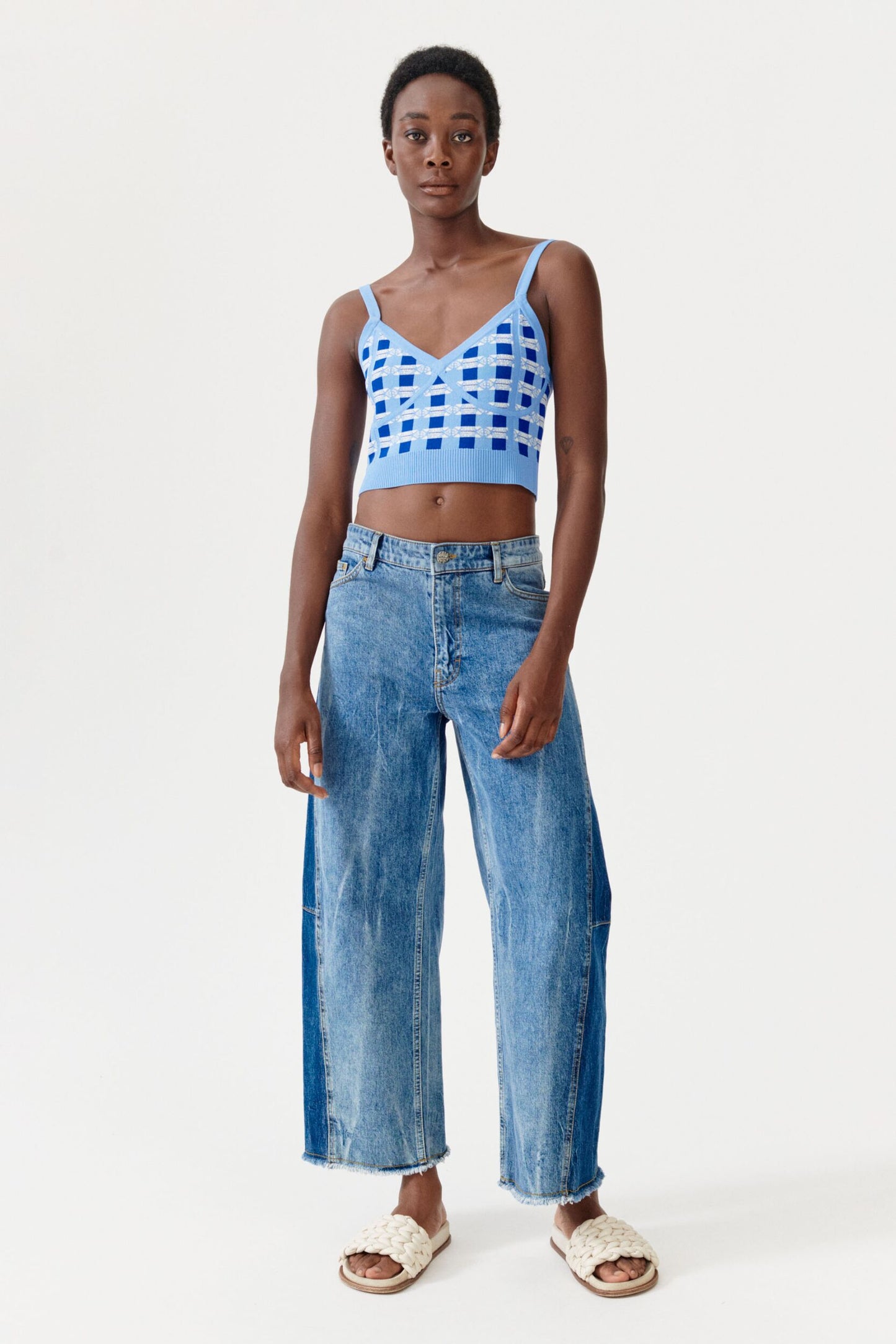 Cypre Sweater - Blue Check by Baum und Pferdgarten