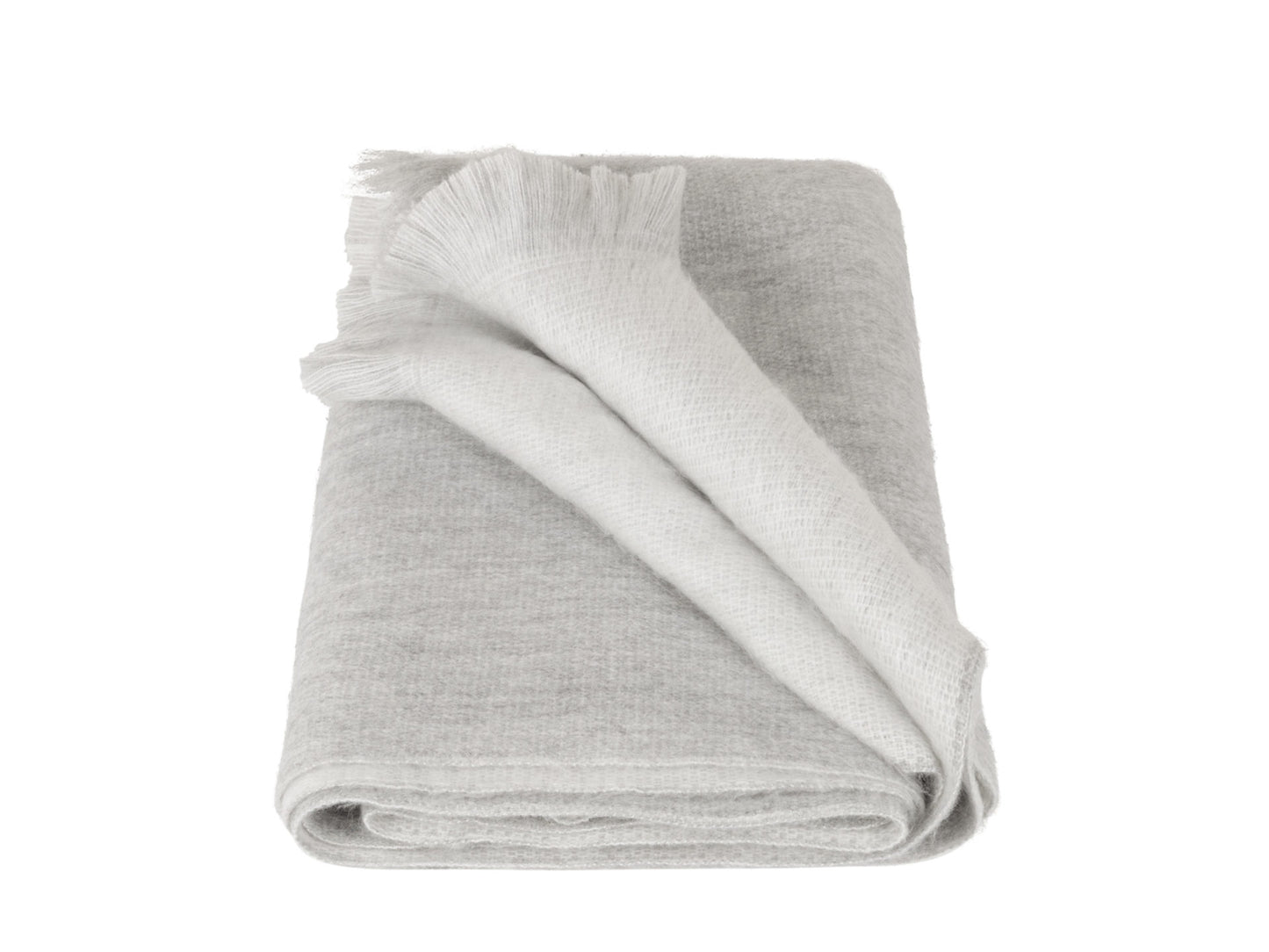 Double Scarf in Light Grey White by Alpaca Loca