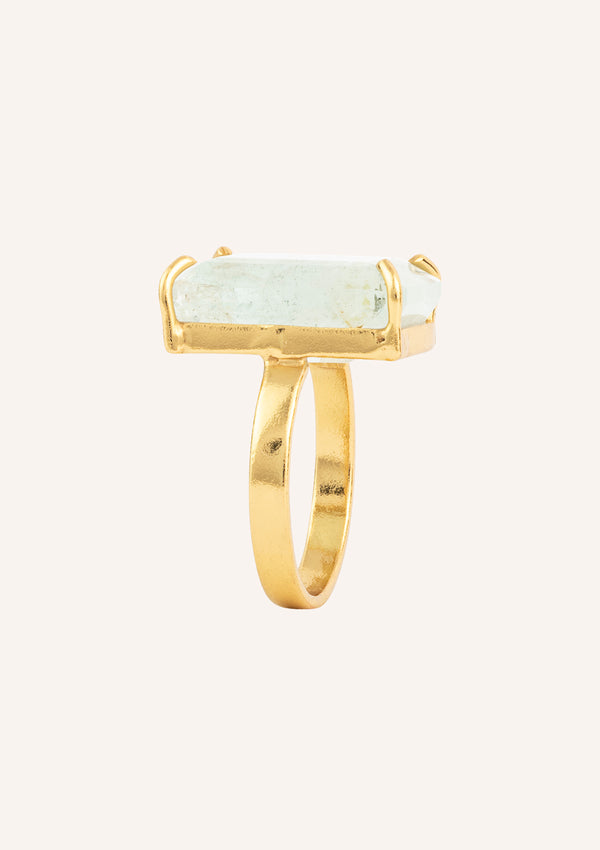 Candy Rock Blue Topaz Ring Gilded - by House of Vincent