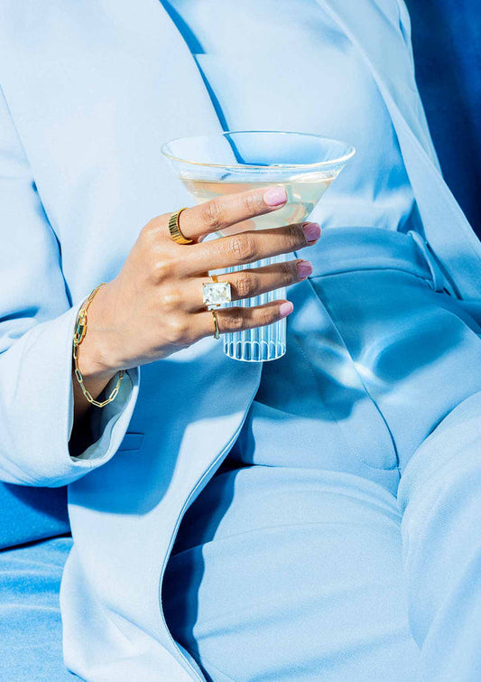 Candy Rock Blue Topaz Ring Gilded - by House of Vincent