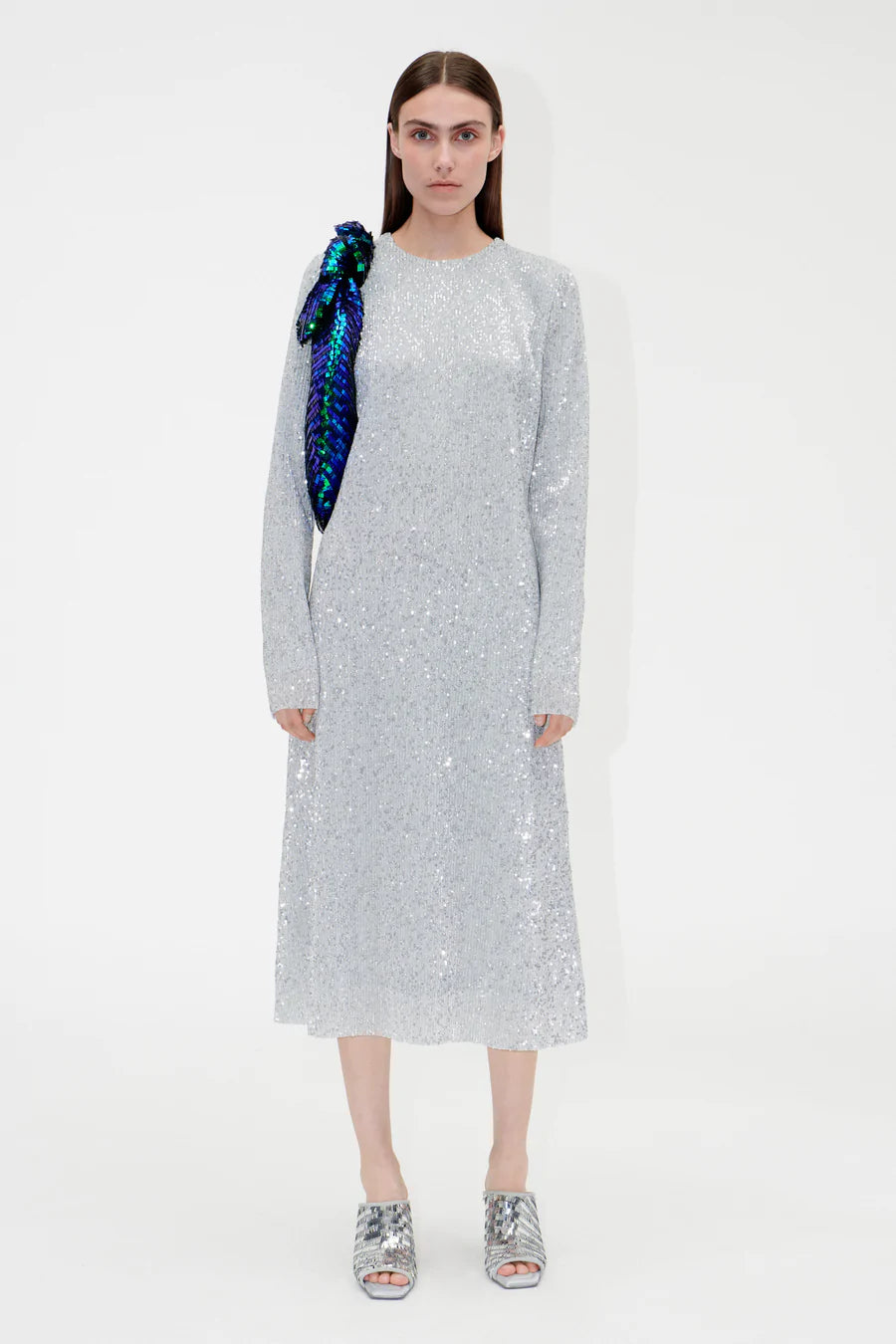stine goya sequin dress Stine Goya Odis Dress Holographic Sequin