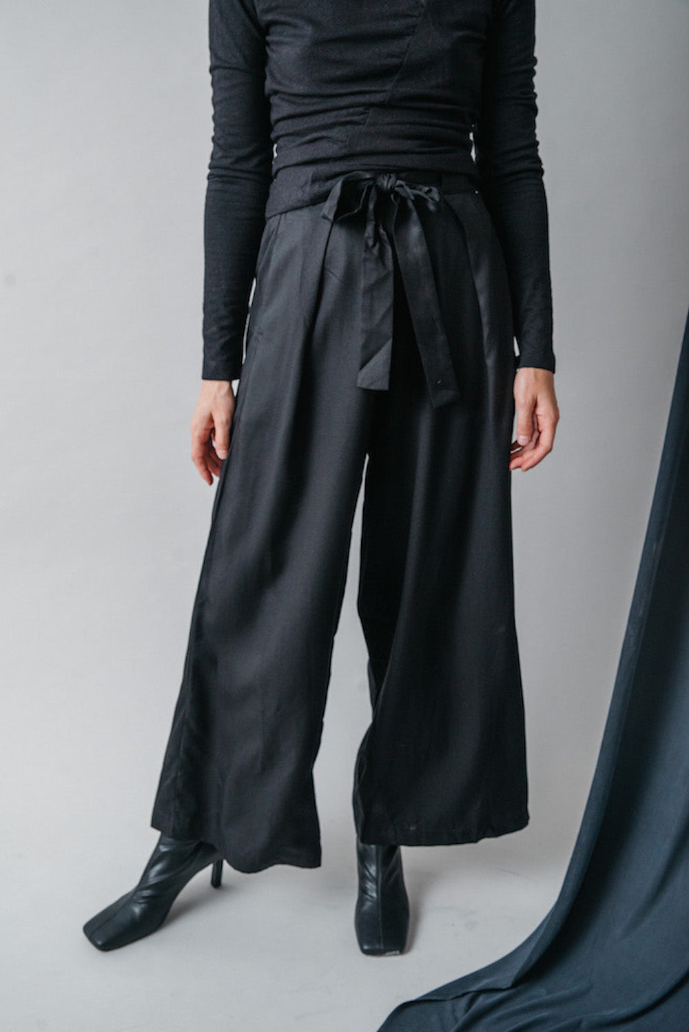 Black Flared Trousers by Cossac