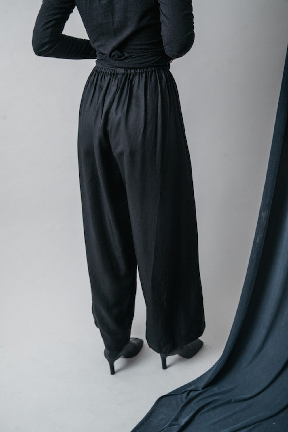 Black Flared Trousers by Cossac