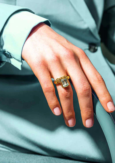 Paragon Gaze Sky Blue Topaz Ring by House of Vincent