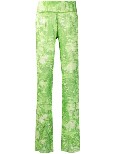 Sway Mesh Plisse Pants - Green Riddle by Henrik Vibskov