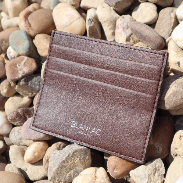 Vegan Card Holder Brown - Apple Skin by Blanlac