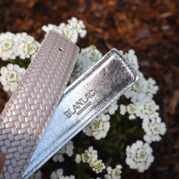 Silver and Braided White Reversible Belt by Blanlac