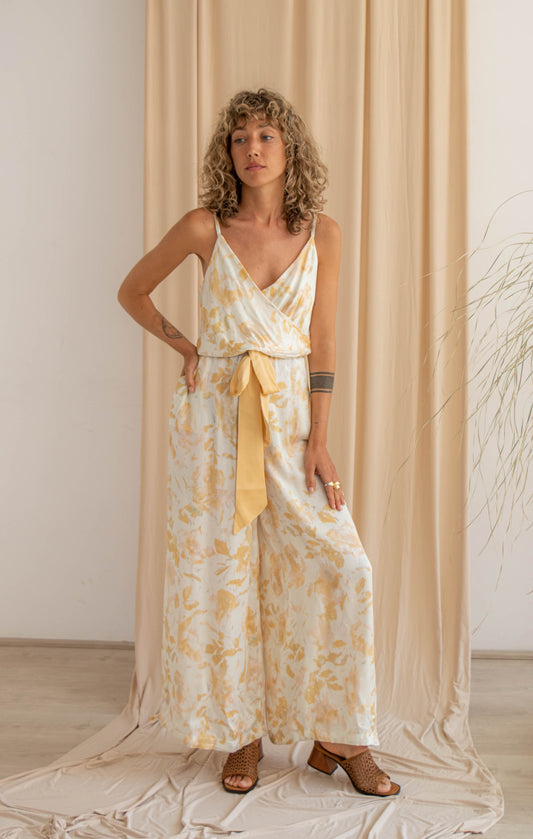 Vanilla Print Ecovero Jumpsuit by Cossac